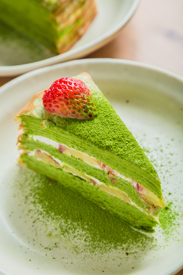 高雄美食 - 先生sensei 手作千層 小山園抹茶草莓