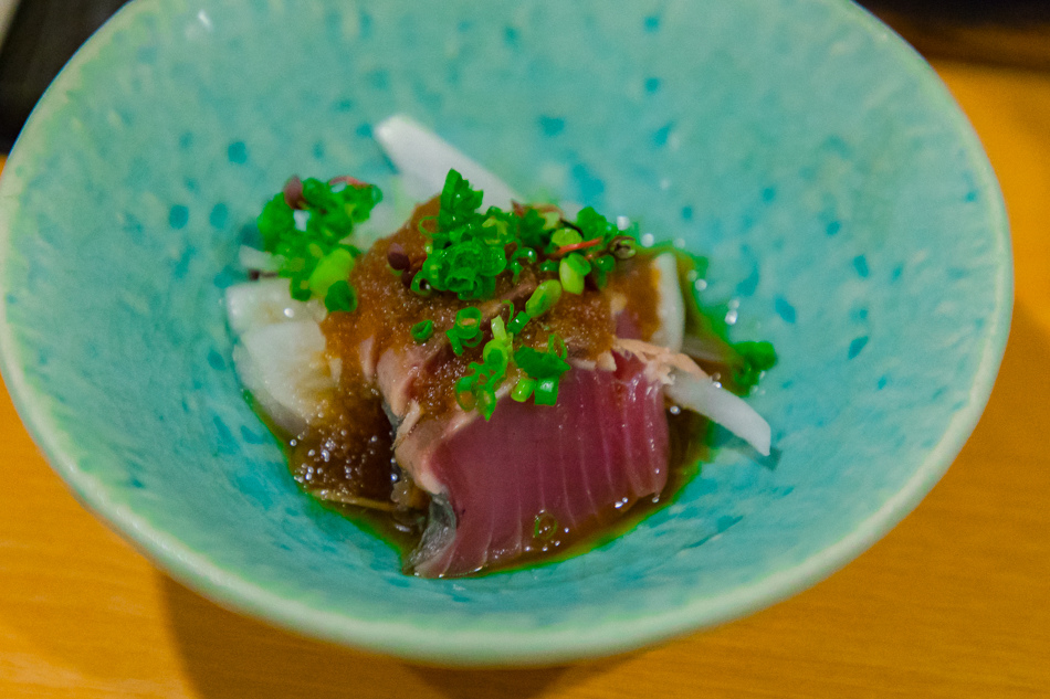 鹿兒島美食 - 吾愛人鄉土料理かつおのたたき (鏗魚)