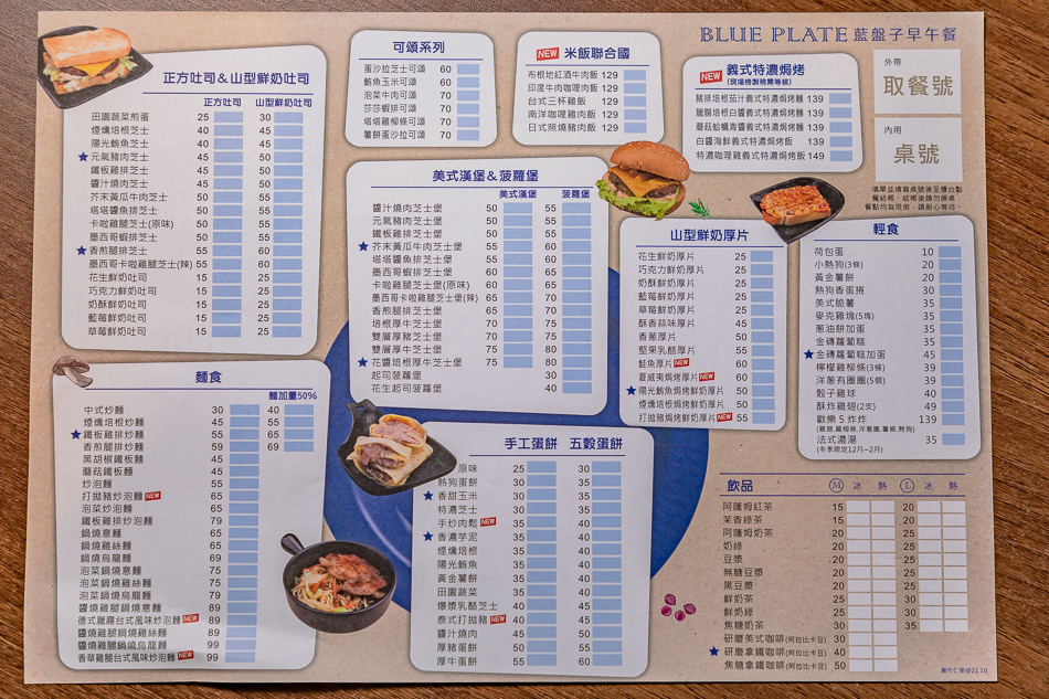 藍盤子仁愛店菜單 藍盤子仁愛店菜單