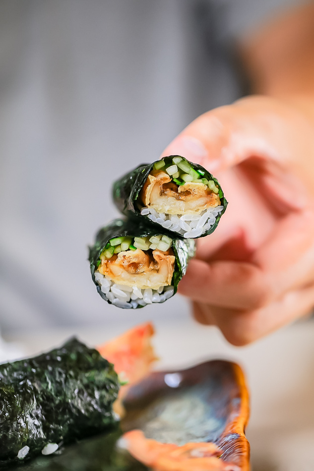 炸星鰻手捲80元 炸星鰻手捲80元