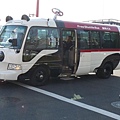 Yokoso Japan的無料巴士，造型很可愛。【浅草】
