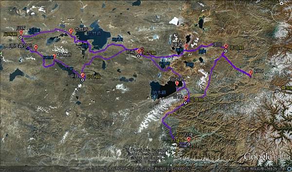 tibet field trip map