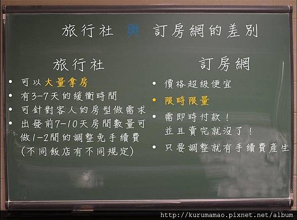 旅行社與訂房網差別