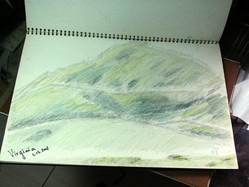 色鉛筆－擎天崗