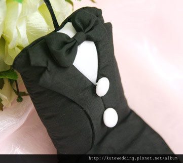 可艾婚禮小物 黑西裝禮服香包