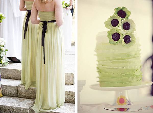 如禮服設計的結婚蛋糕