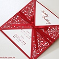 可艾婚禮 東方紅 進口喜帖婚卡 