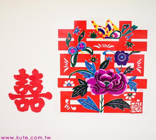 可艾婚禮用品_囍字靜電貼紙