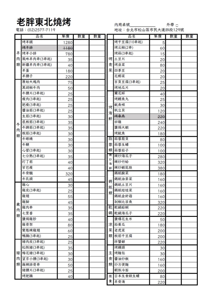 松山區宵夜美食推薦-老胖東北燒烤菜單.jpg