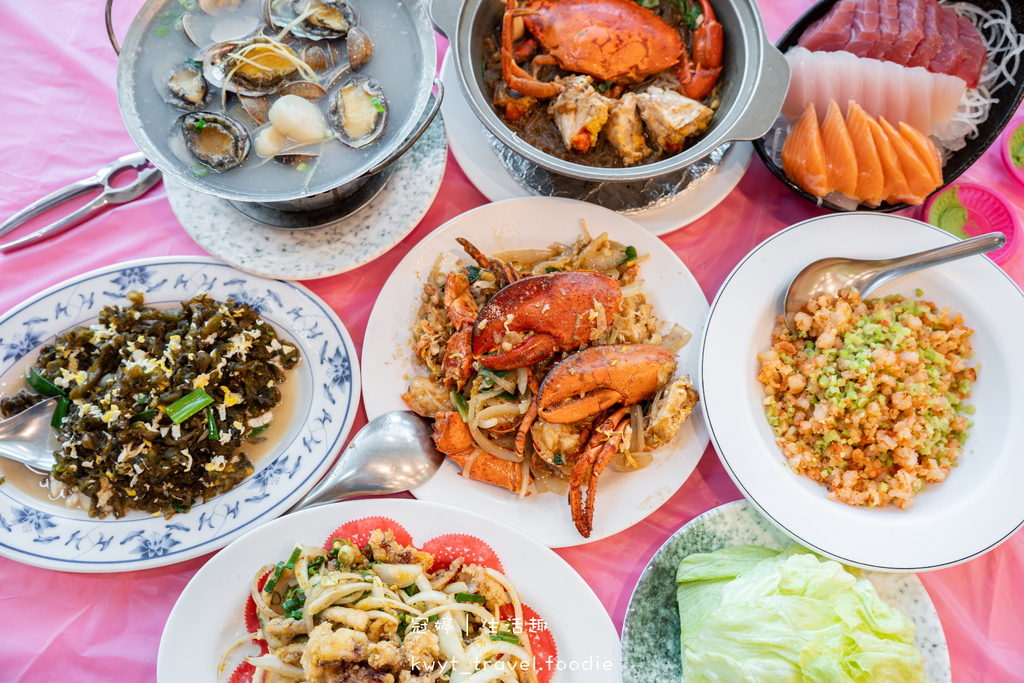 屏東後壁湖海鮮餐廳_亞發師海景餐廳，5元厚切生魚片，生猛活海