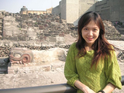 在 Templo Mayor (Great Tample) 前