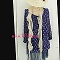 全新免郵轉賣~小穎uiui104~final sale~w closet wears inc~藍色碎花雪紡七分袖洋裝