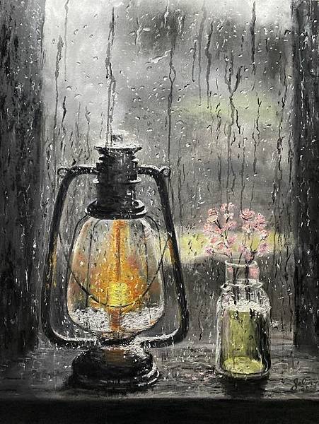 心靜無塵視法雨，靈性之光轉法輪，點燈留光花溢香，五姓財神相應