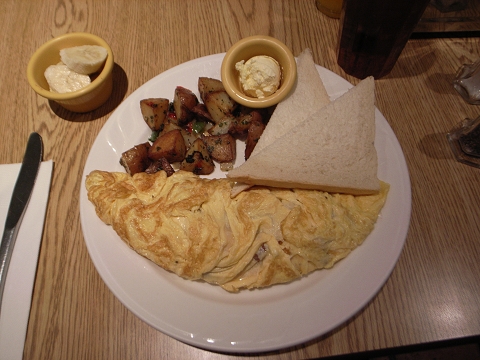 樂子 theDiner 起士培根蛋捲 cheese & bacon omelette