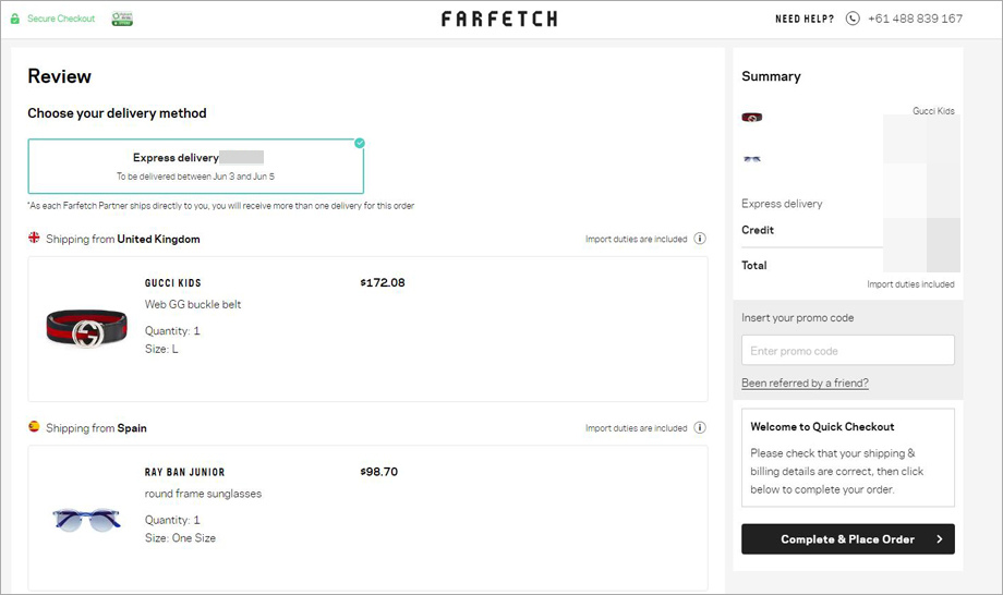 11.jpg FARFETCH購物教學|兒童精品開箱 雷朋太陽眼鏡 GUCCI腰帶分享