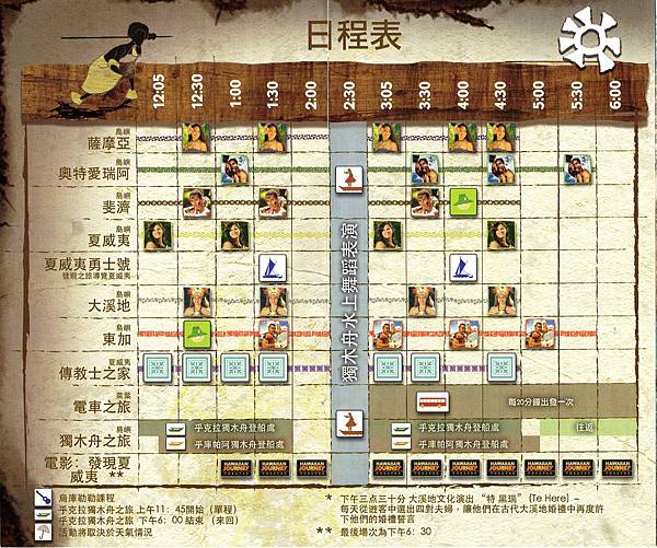 玻里尼西亞文化中心日程表 玻里尼西亞文化中心日程表