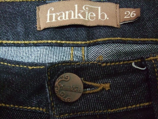 Frankie B. 3" Bling F Pocket Boot Jean in French Navy