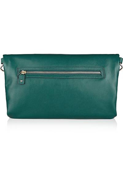 Faithful leather clutch green3