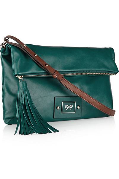 Faithful leather clutch green2