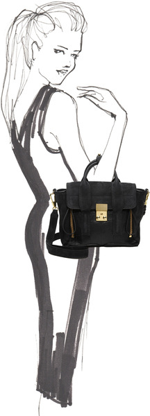 Pashli Mini Satchel in Black Croc6