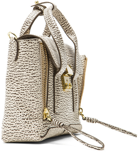 Pashli Mini Satchel in Antique White & Military10