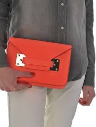 Sophie-Hulme_Coral-Red-Mini-Envelope-Bag5