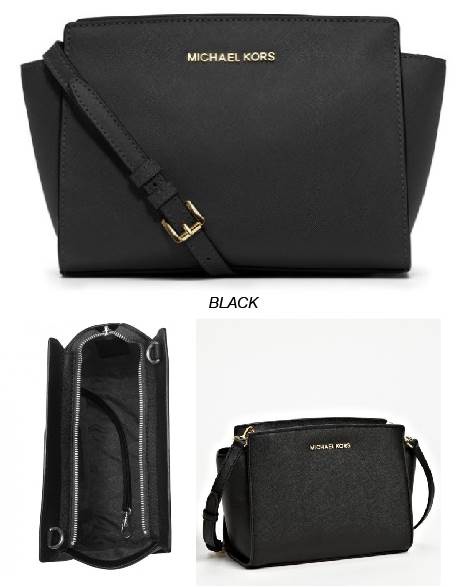 Michael Kors Medium Selma Messenger black3