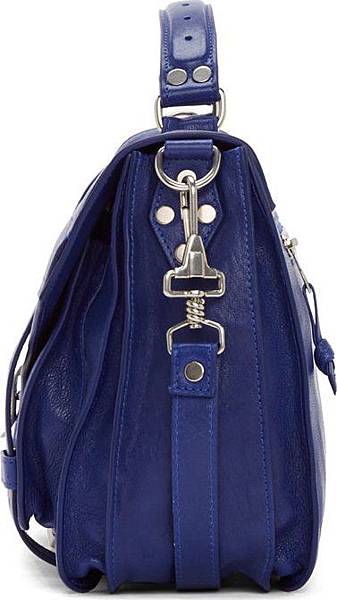 Proenza Schouler Cobalt Blue Leather PS1 Medium Messenger Bag4