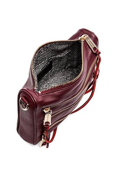 Rebecca Minkoff mini 5 zip burgundy4