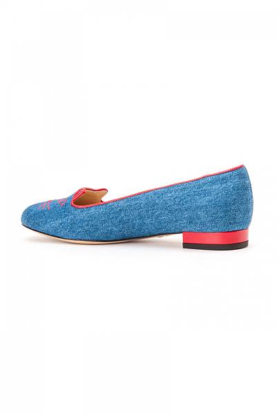 CHARLOTTE OLYMPIA denim kitty Flat3