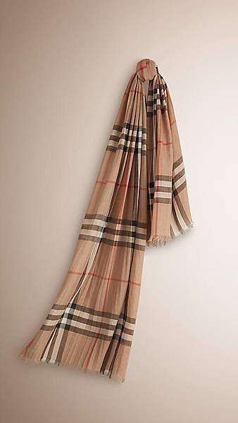 Burberry Camel Wool-Silk scarf10