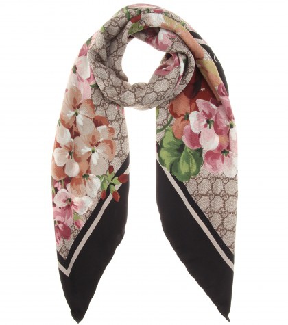 GUCCI floral silk scarf11