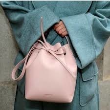 Mansur Gavriel mini calf bucket rosa10