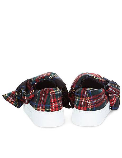 Joshua Sanders Multi Tartan Bow Sneakers4