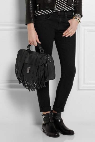 Proenza Schouler PS1 medium fringed satchel2