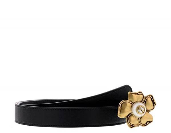 Gucci flower leather belt4