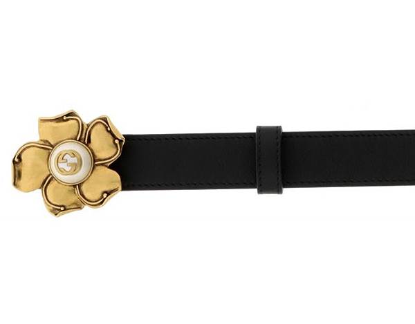 Gucci flower leather belt5