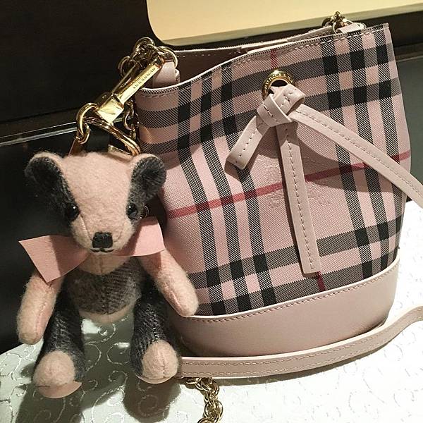 Burberry bear-charm check-pink12