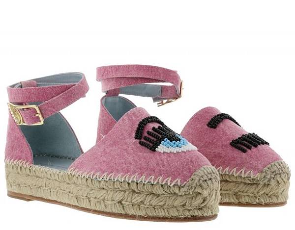 Chiara Ferragni Flirting pink CANVAS ESPADRILLES4