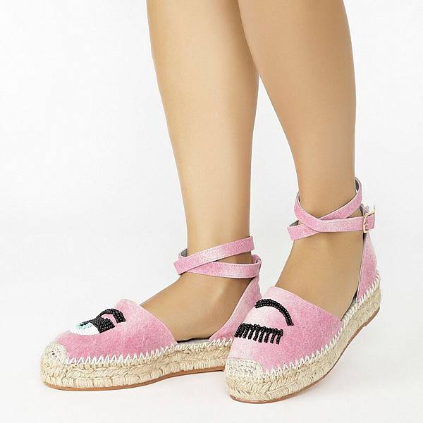 Chiara Ferragni Flirting pink CANVAS ESPADRILLES10