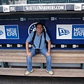Miles as a Mariner on the bench