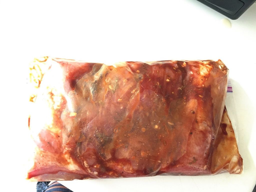 Marinating pork