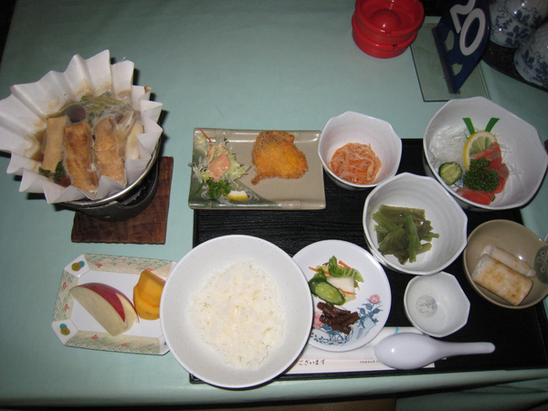 20091008十和田湖畔 烤米棒火鍋定食