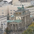 從德國國會大廈上看布蘭登堡門