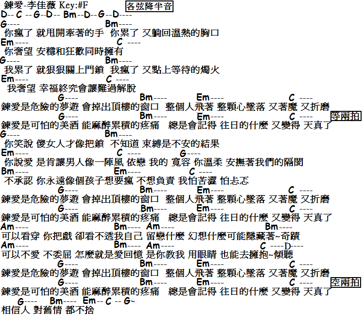 鍊愛吉他譜-李佳薇.PNG