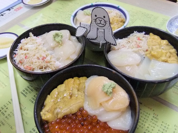 四人的早餐來囉 海鮮丼