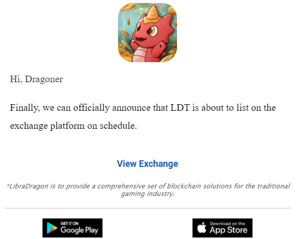 區塊鏈遊戲 Libra Dragon 天秤座龍 LDT will be exchanged on schedule！