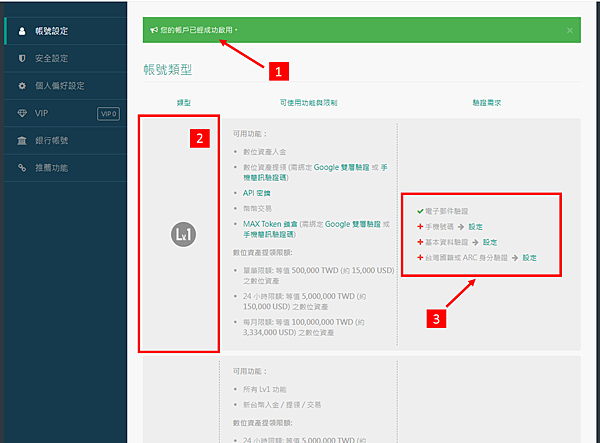 MaiCoin｜MAX交易所 圖解教學 註冊 完成LV1和LV2 認證
