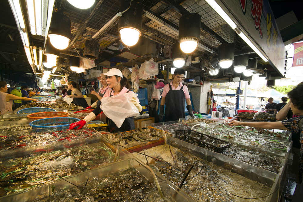 高雄蚵仔寮漁港觀光魚市現埸記實