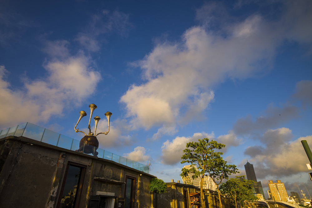 高雄大港橋夕陽記實